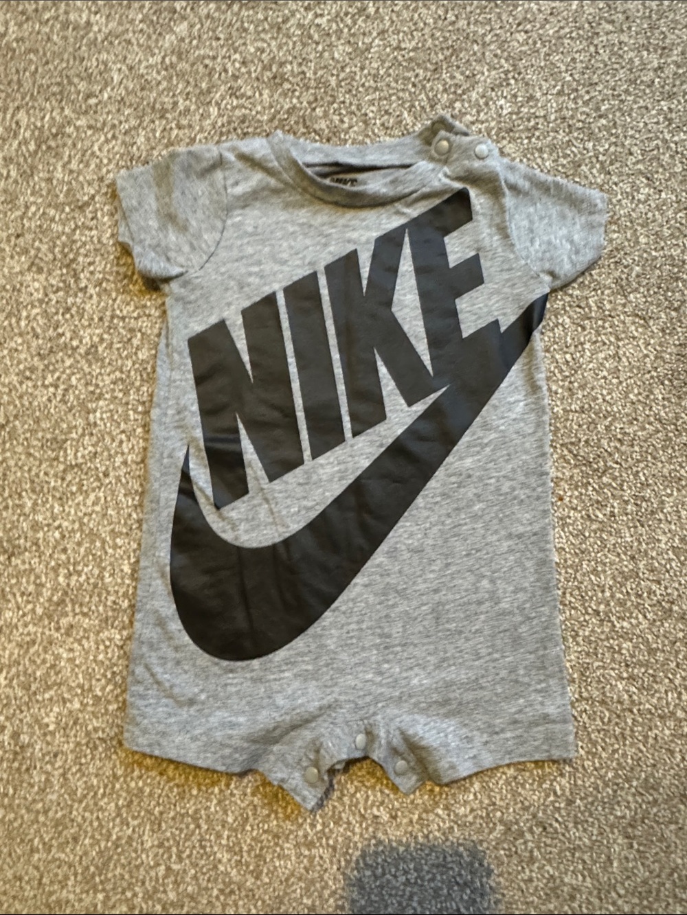 Nike Gray Futura Romper 9 Months